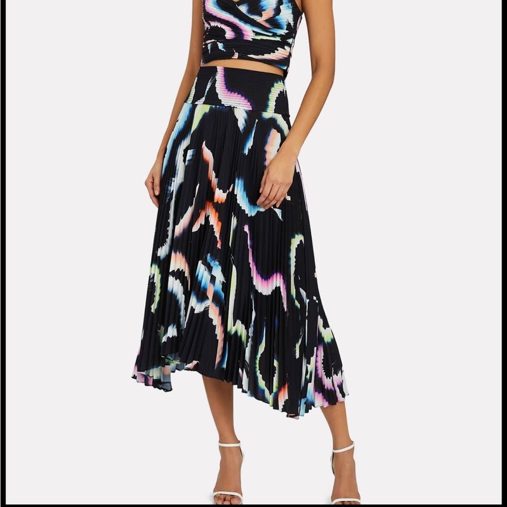 A.L.C. Sonali Pleated Midi Skirt